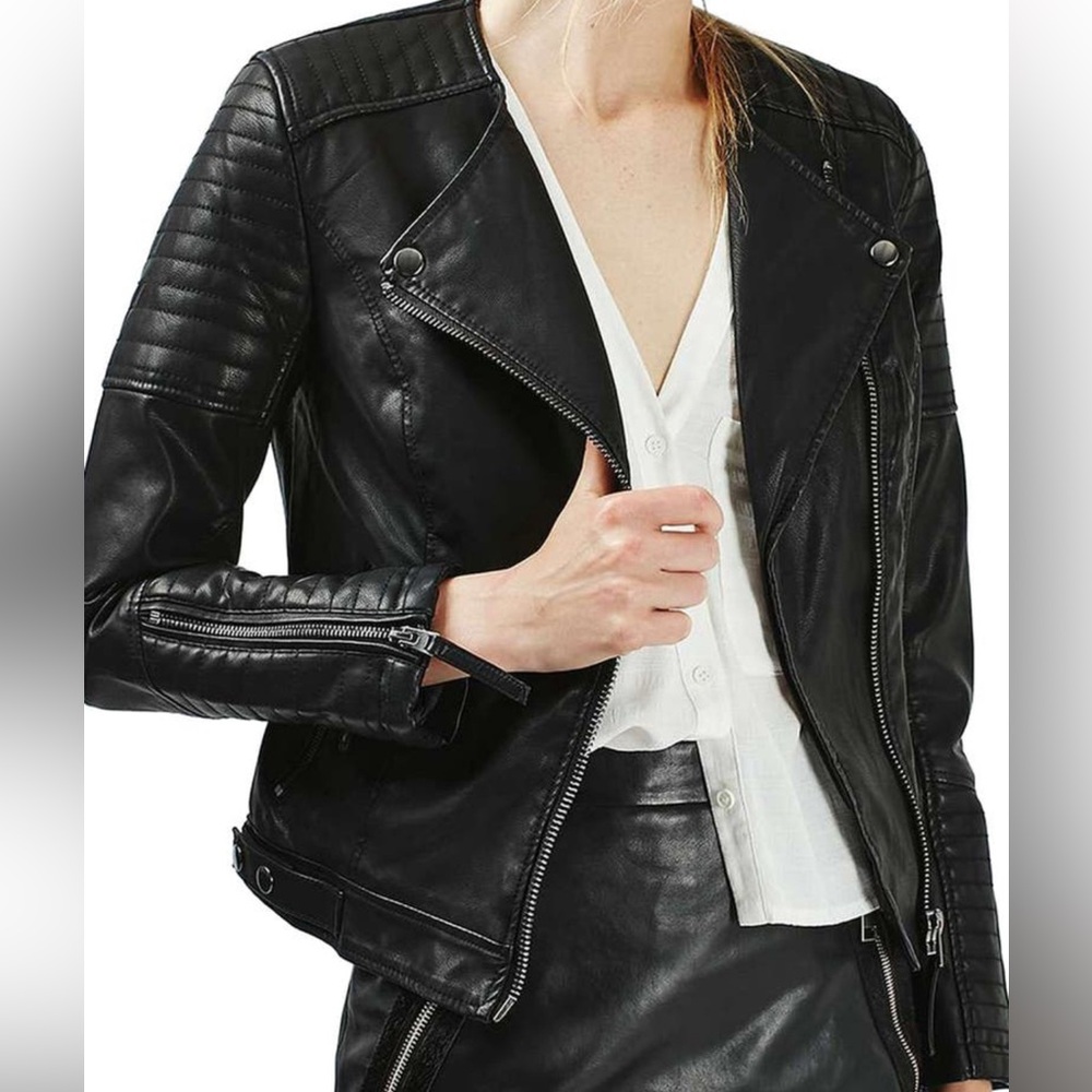 Nordstrom’s Topshop Faux Leather Jacket